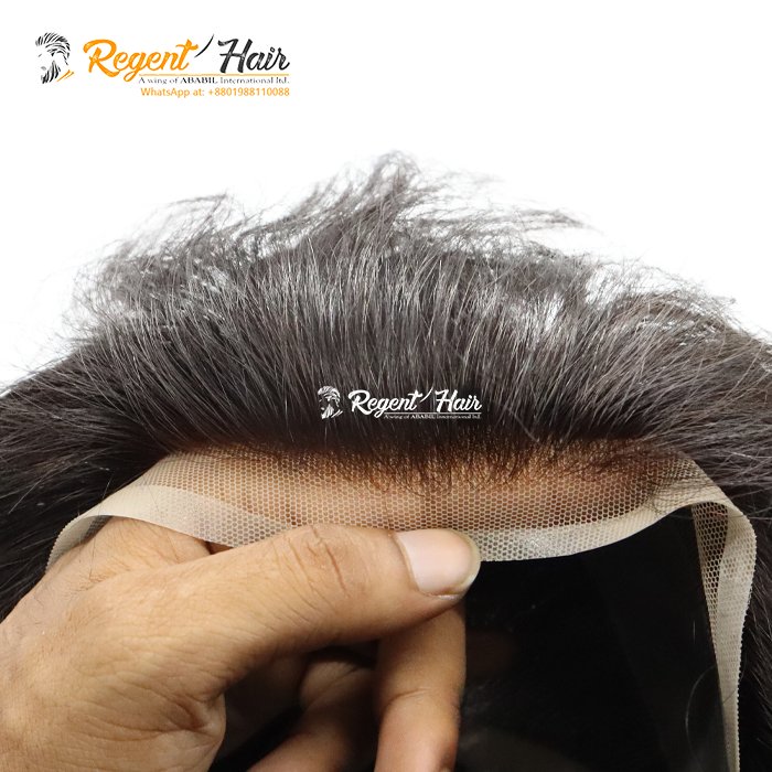Customized MOQ with template Factory high quality lace and skin integration topper piece 100% Indian human hair Export From BD