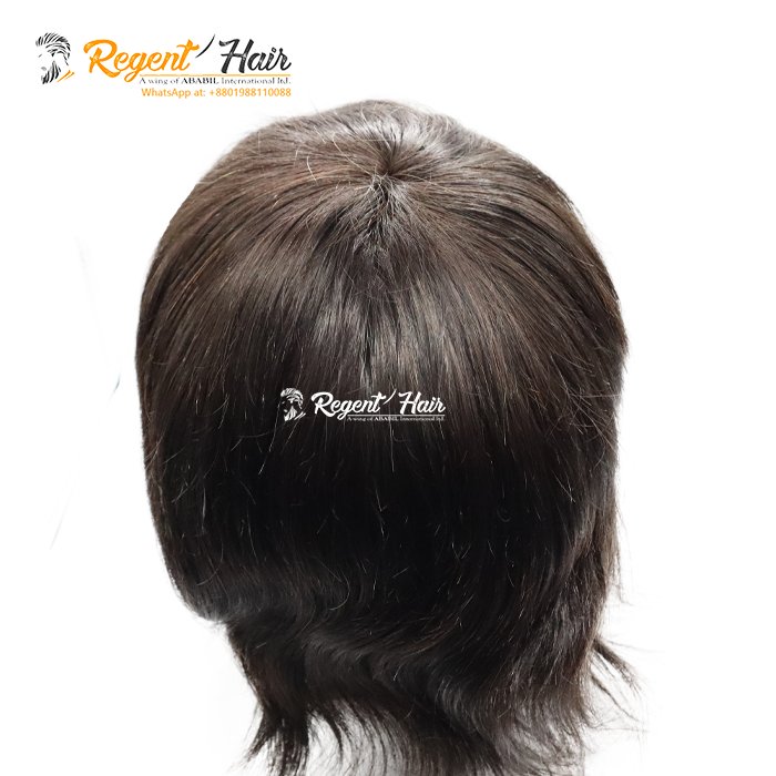 Customized MOQ with template Factory high quality lace and skin integration topper piece 100% Indian human hair Export From BD