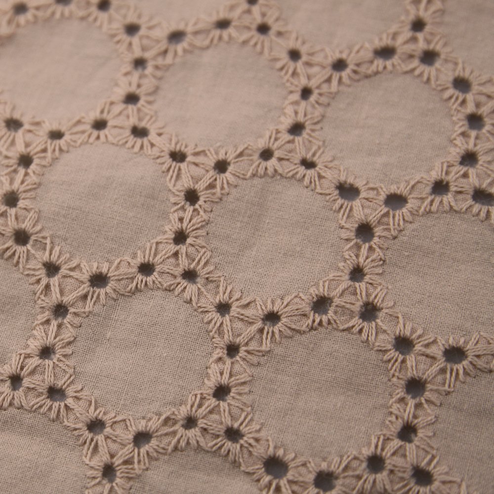 Exquisite Pure 100% Cotton Beautiful Embroidery Fabric Home Decor Cloth Dressing Garment Partysu Style Fabric