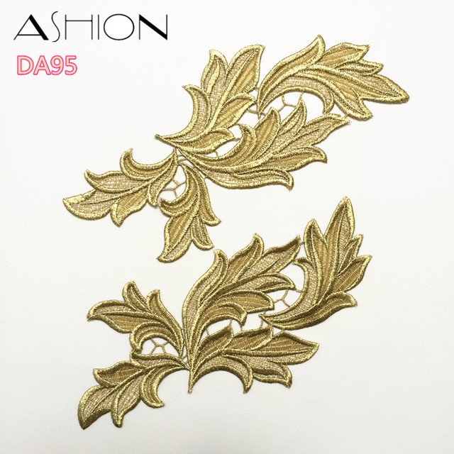 Newly designed multi-color embroidered flower patch lace applique dance dress accessories patch fabric