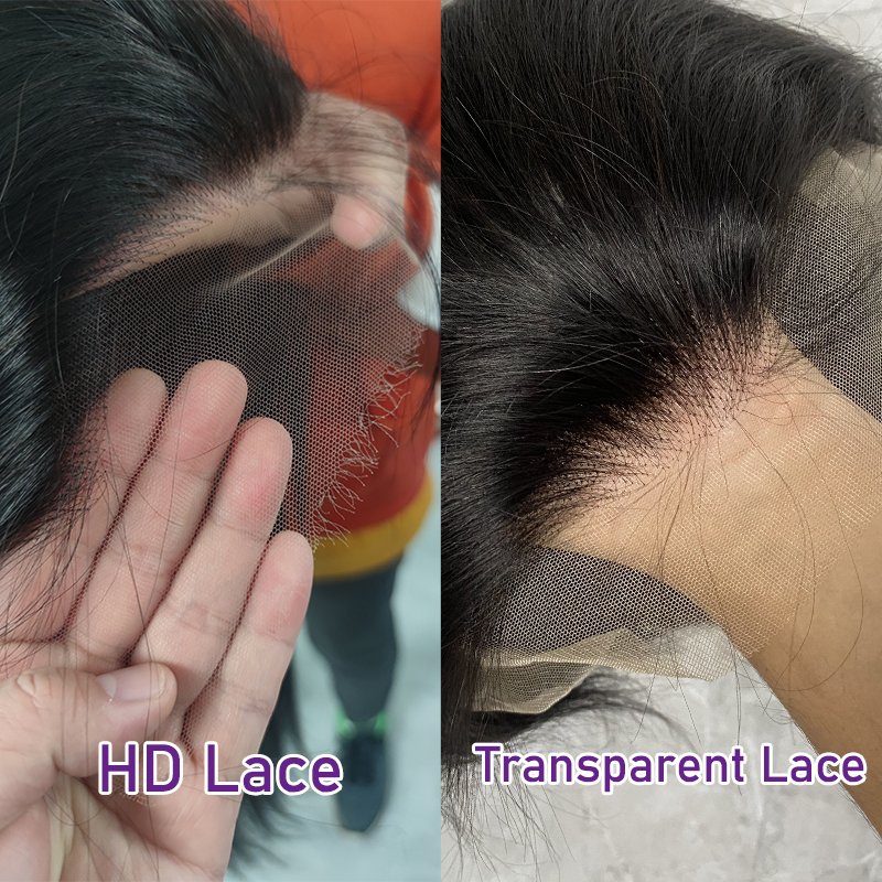 Lemoda Glueless 13x6 HD Transparent Lace Frontal Wig Straight Virgin Brazilian HD Lace Front Human Hair Wigs For Black Women