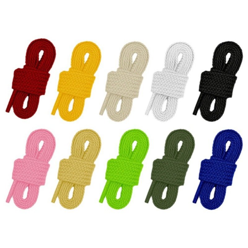 1 Pair High Quality 2cm Wide Shoelaces Single Layer Soft Shoe laces for Sneakers Extra Wide Laces
