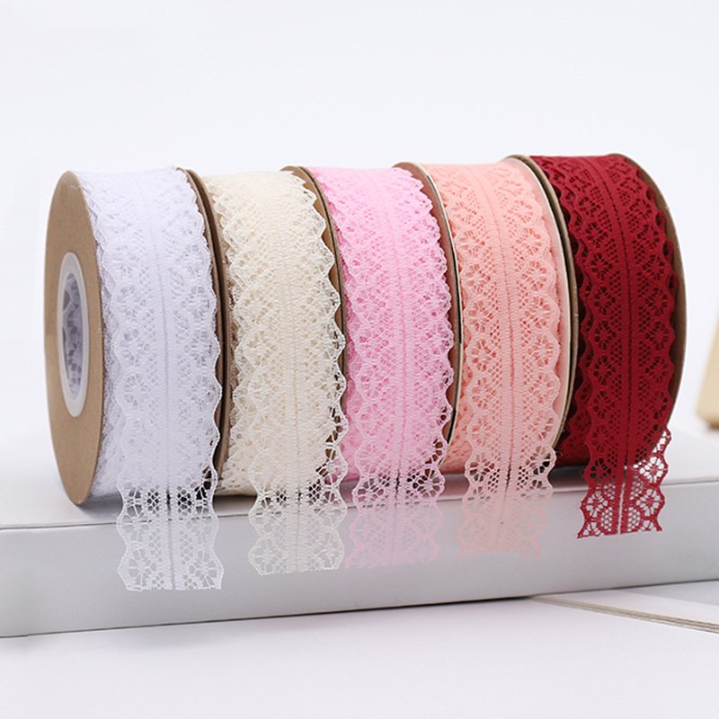 Reuenrs Gordon Luxury 100% Cotton Embroidery Fabric Sustainable Crocheted Lace Beads 3cm Width Home Textile Weddings Wholesale
