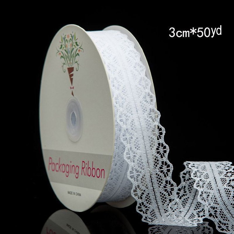 Reuenrs Gordon Luxury 100% Cotton Embroidery Fabric Sustainable Crocheted Lace Beads 3cm Width Home Textile Weddings Wholesale