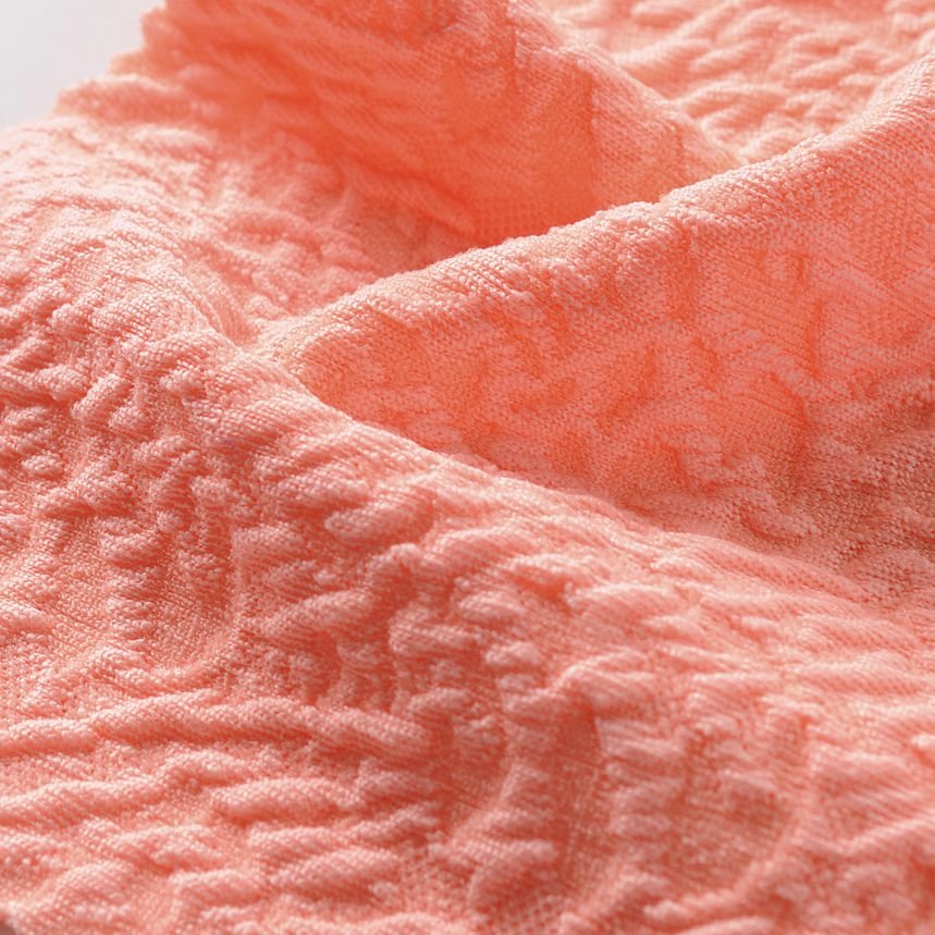 High quality 94% polyester 6% spandex wrinkled fancy ribbed swimwear fabric