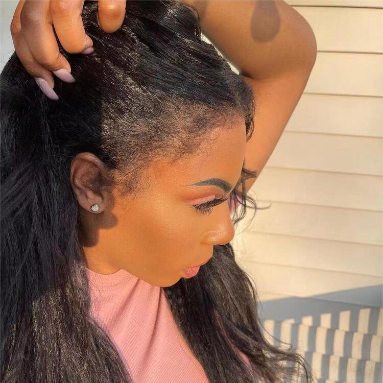 12A New Type 4 Curly Hairline Realistic Natural Edges Wigs 13*4 HD Lace Front Raw 100 Brazilian Women Human Hair Wigs