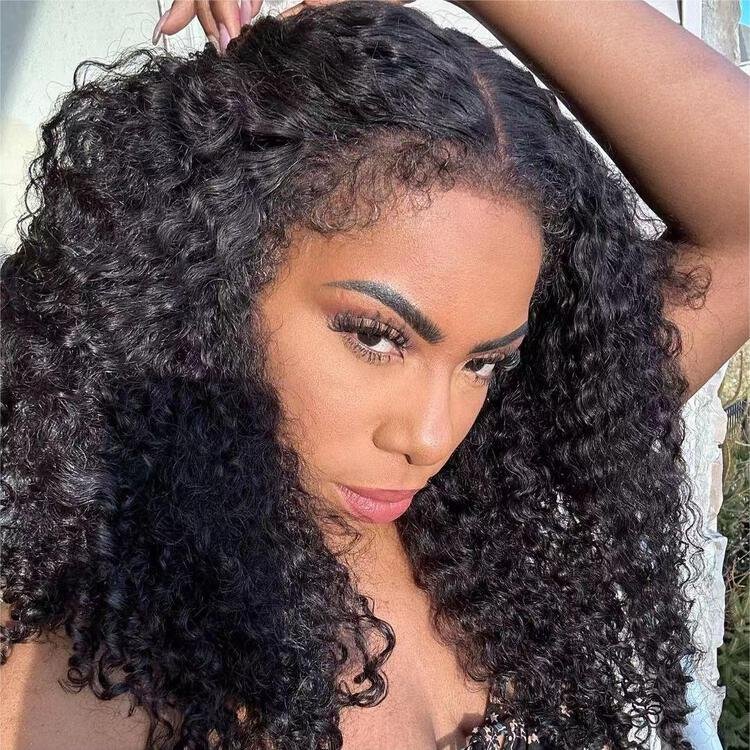 12A New Type 4 Curly Hairline Realistic Natural Edges Wigs 13*4 HD Lace Front Raw 100 Brazilian Women Human Hair Wigs