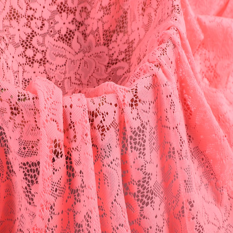 Competitive Price Grid Embroidery French 90% Nylon Lace Fabric For Women Dress
