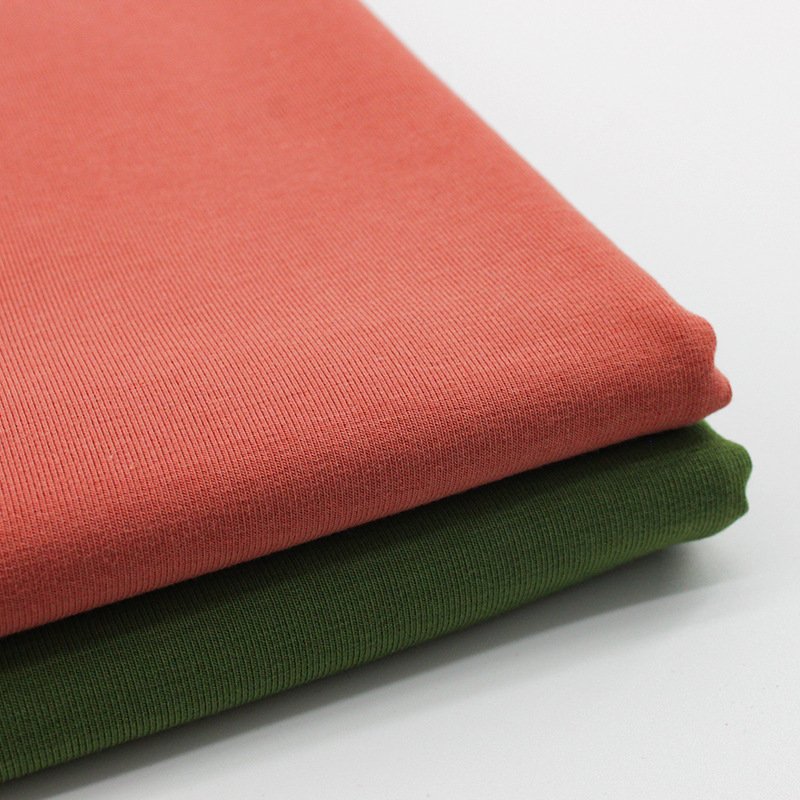 Mercer mixed fabric 46% cotton 46% modal 8% spandex 172CM/300G brush double 1*1 rib fabric for sportswear