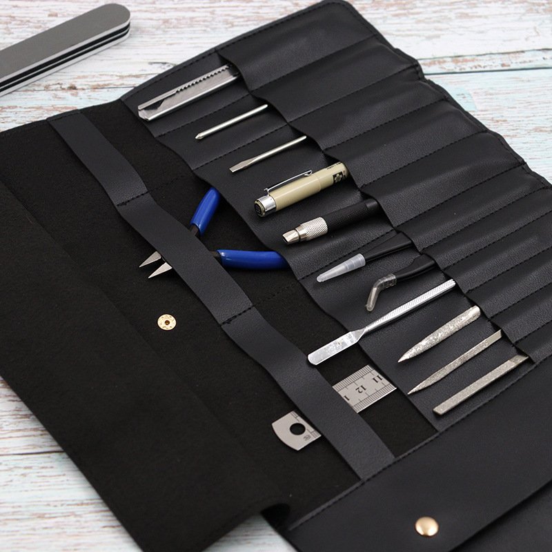 Wholesales PU Leather Leather Case Interchangeable Needle Kit Knitting Needle Case For Sewig