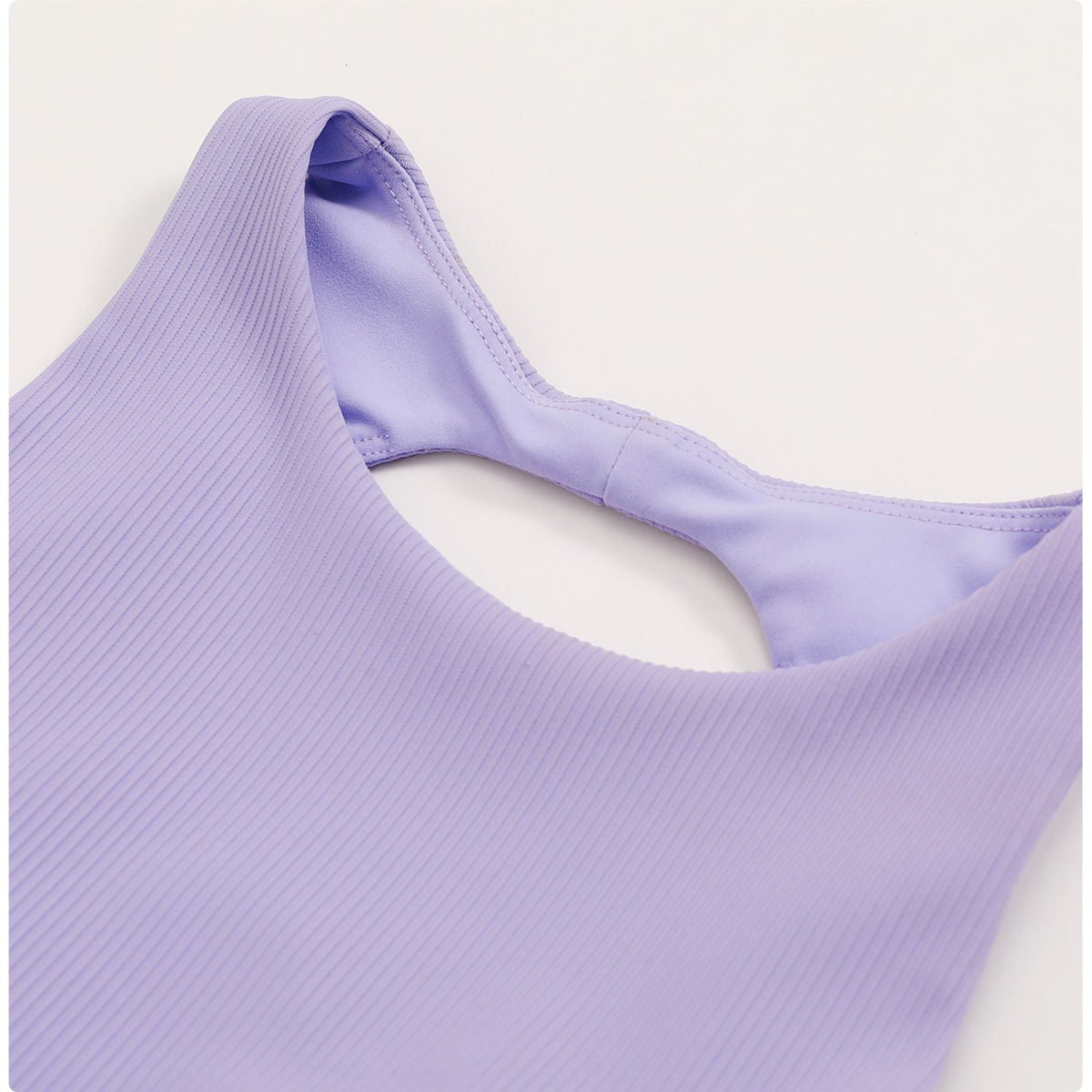 High quality custom blank ribbed hollow yoga bra outdoor fitness vest running sports bra plus size gym bra