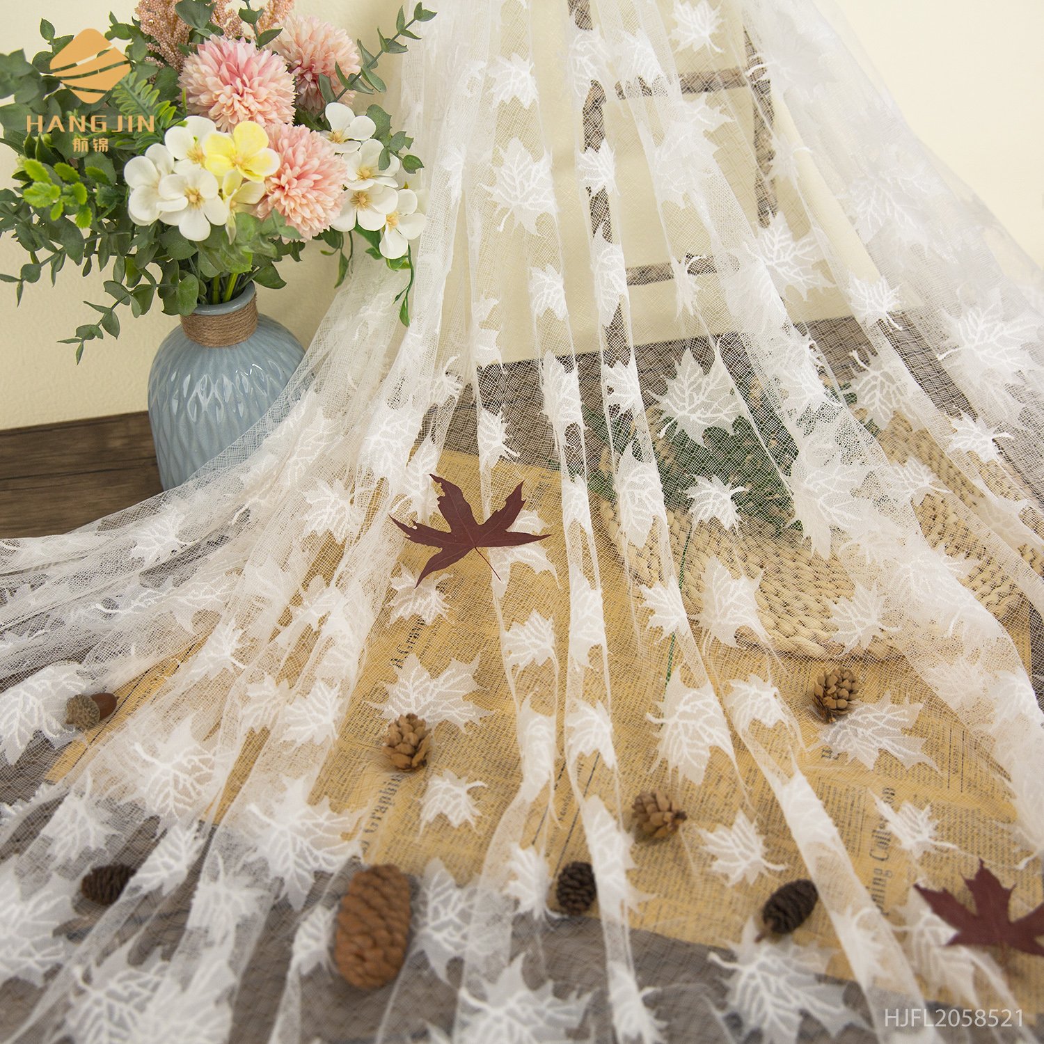 3D French lace Bridal Lace fabric Embroidery floral Lace Fabric For Wedding Dress Bridal Veils Decorations