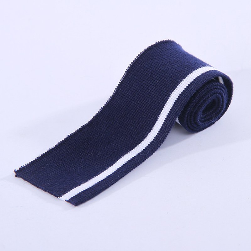 Custom Polyester Flat Knitting Solid Color Cuff and Collar POLO Knitting Rib collar t shirt collar rib