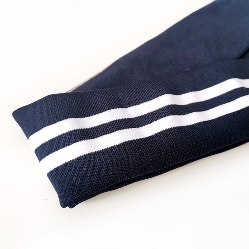 Custom Polyester Flat Knitting Solid Color Cuff and Collar POLO Knitting Rib collar t shirt collar rib