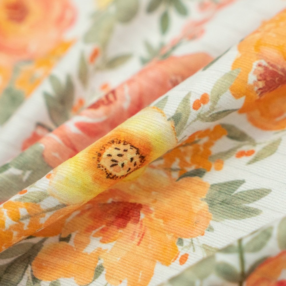 Wide Rib Knit Fabric NO MOQ Custom printed Polyester Spandex Soft Fabric for Sewing Children Clothes