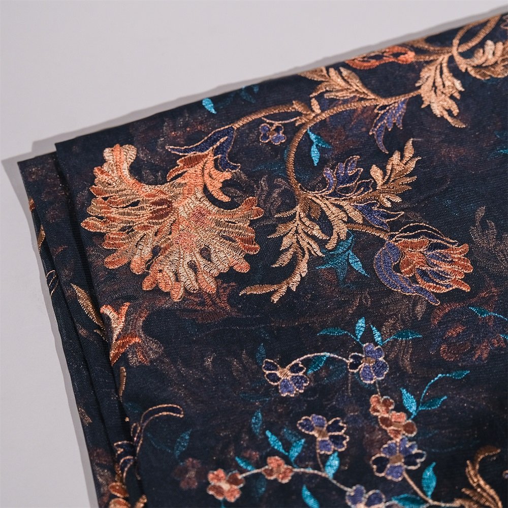 New Arrived Multicolor Flowers Embroidery Fabric For Bridal Dress Lace trim Custom For Garment lace custom