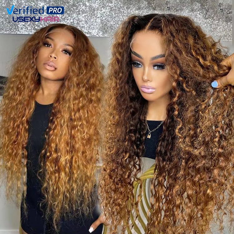 Colored Human Hair Wigs Pre Plucked Raw Indian Hair Wigs Hd lace Brown Loose Deep Wave 13x4 Hd Transparent lace Frontal Wigs