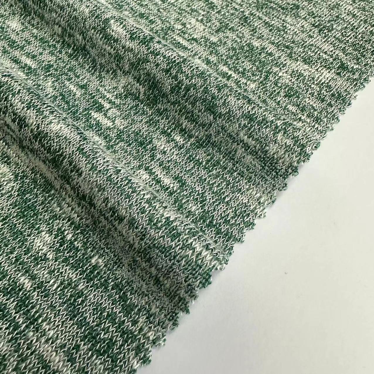 China factory wholesale slub style rayon polyester spandex hacci knit fabric for dress and sweater hacci rib fabric
