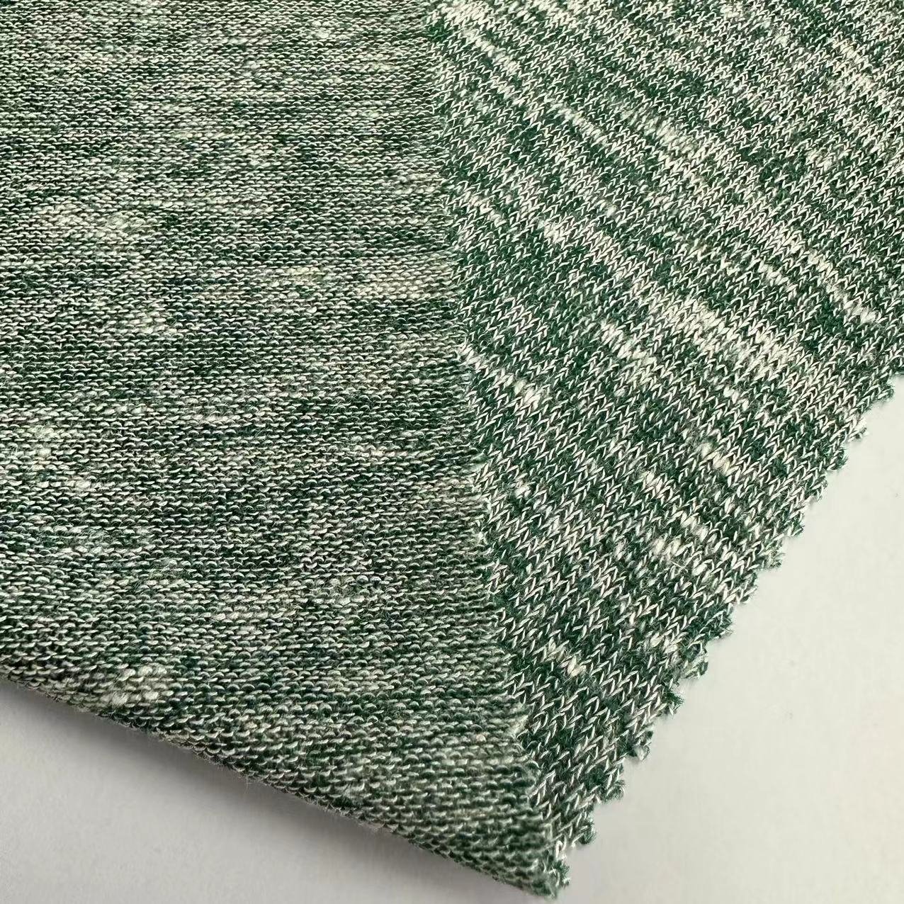 China factory wholesale slub style rayon polyester spandex hacci knit fabric for dress and sweater hacci rib fabric