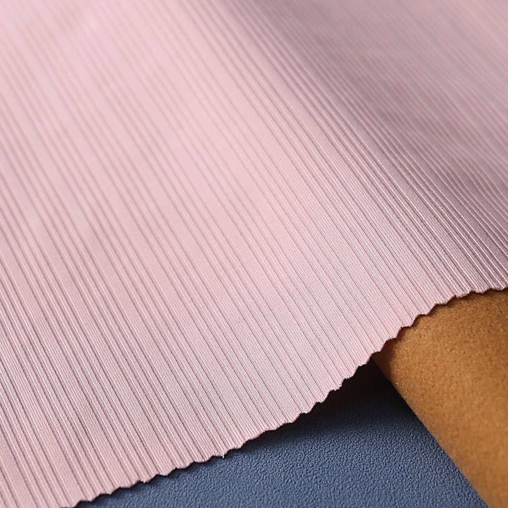 Nylon high elasticity 185G variation ribbed small pit strip knitted fabric yoga casual wear sportswear fabric