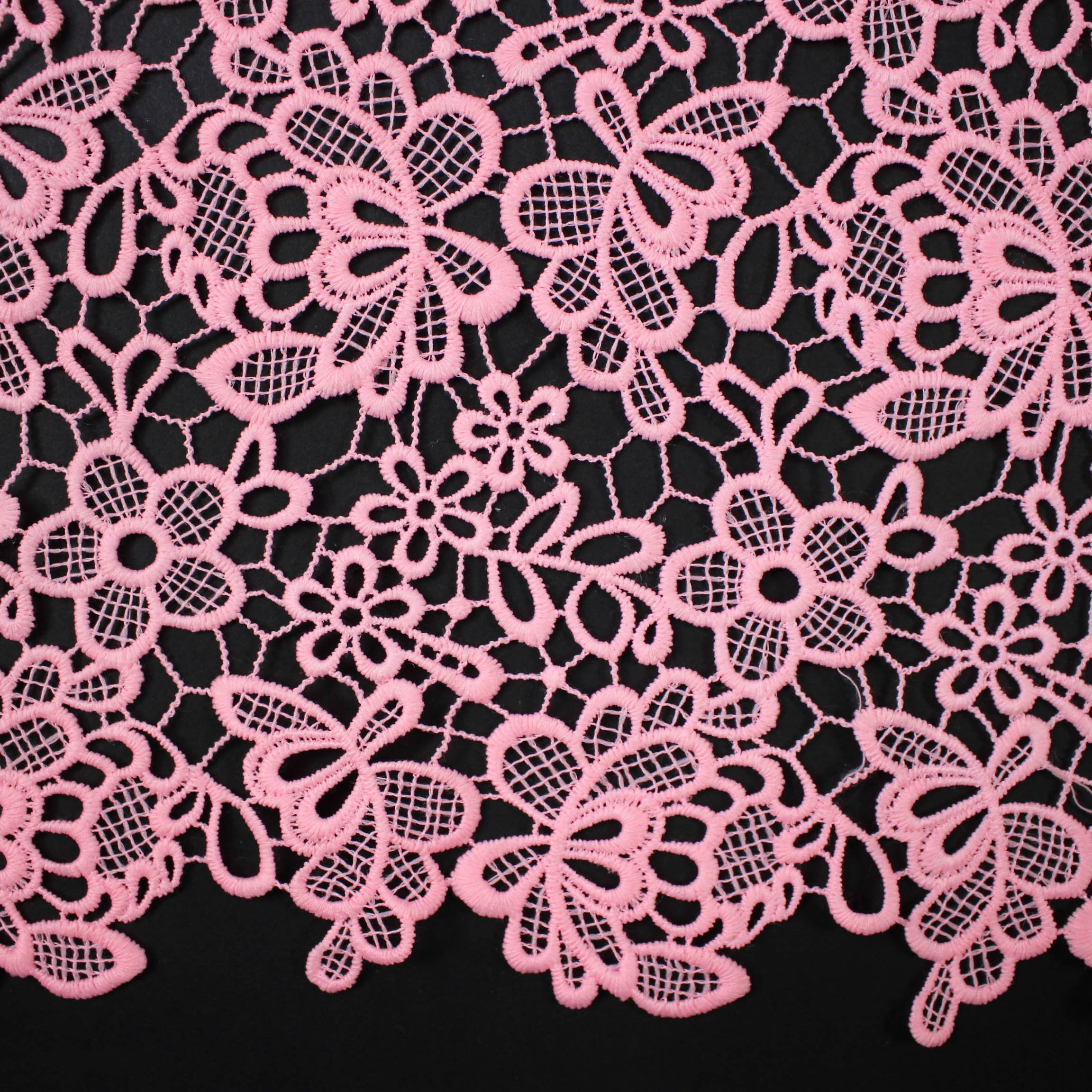 High-Quality African Cord Lace Fabric Featuring Water Soluble Leaves and Guipure Dress Lace