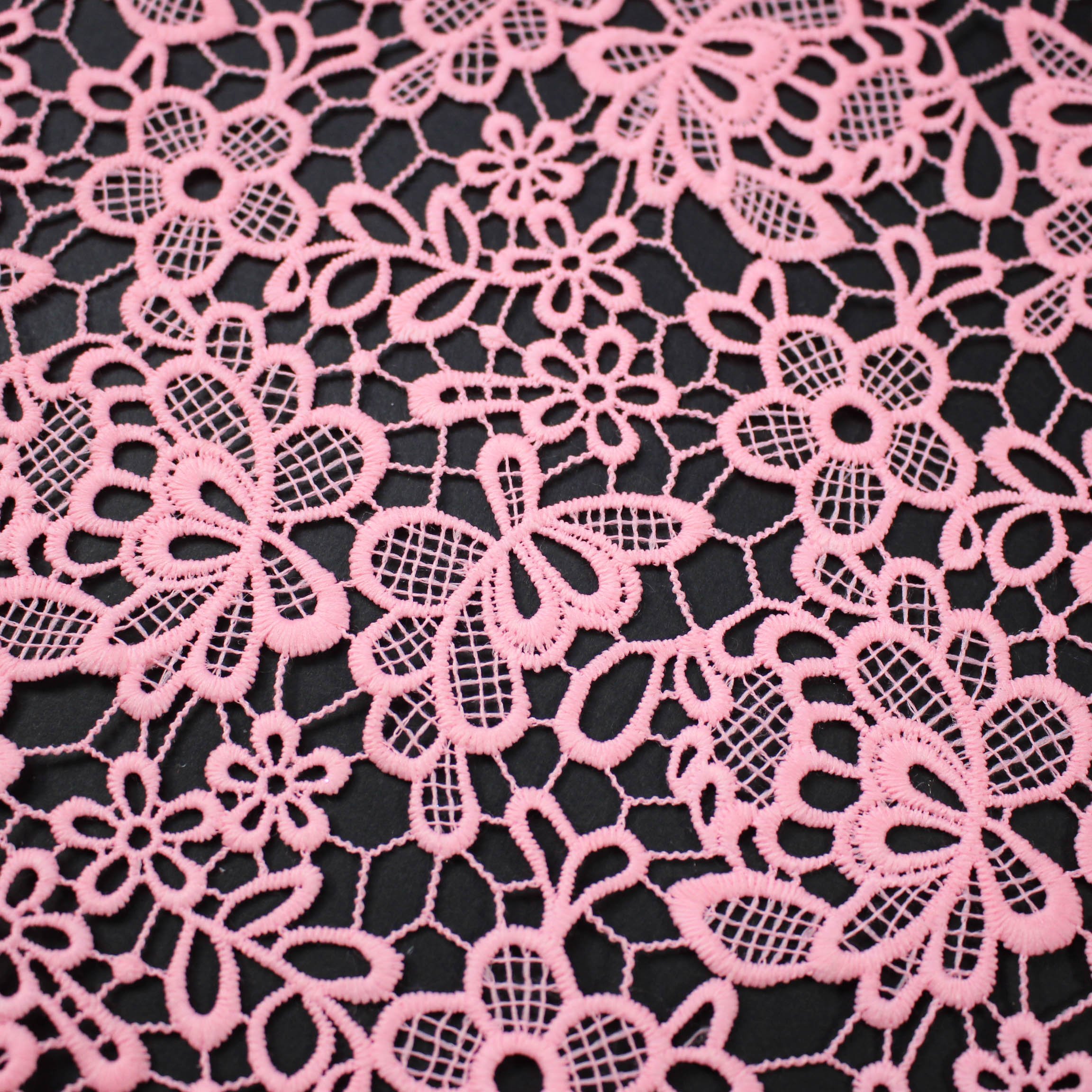 High-Quality African Cord Lace Fabric Featuring Water Soluble Leaves and Guipure Dress Lace