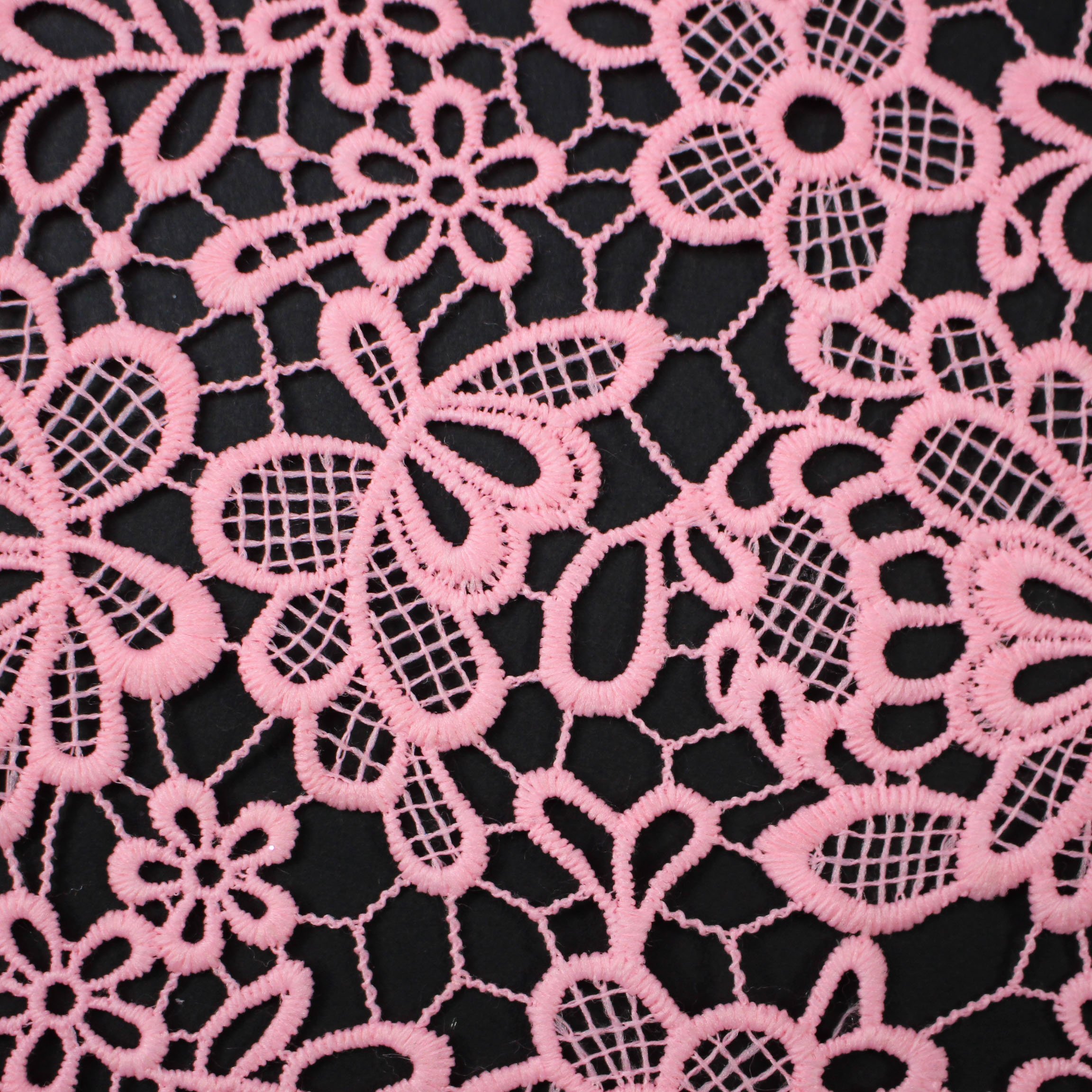 High-Quality African Cord Lace Fabric Featuring Water Soluble Leaves and Guipure Dress Lace
