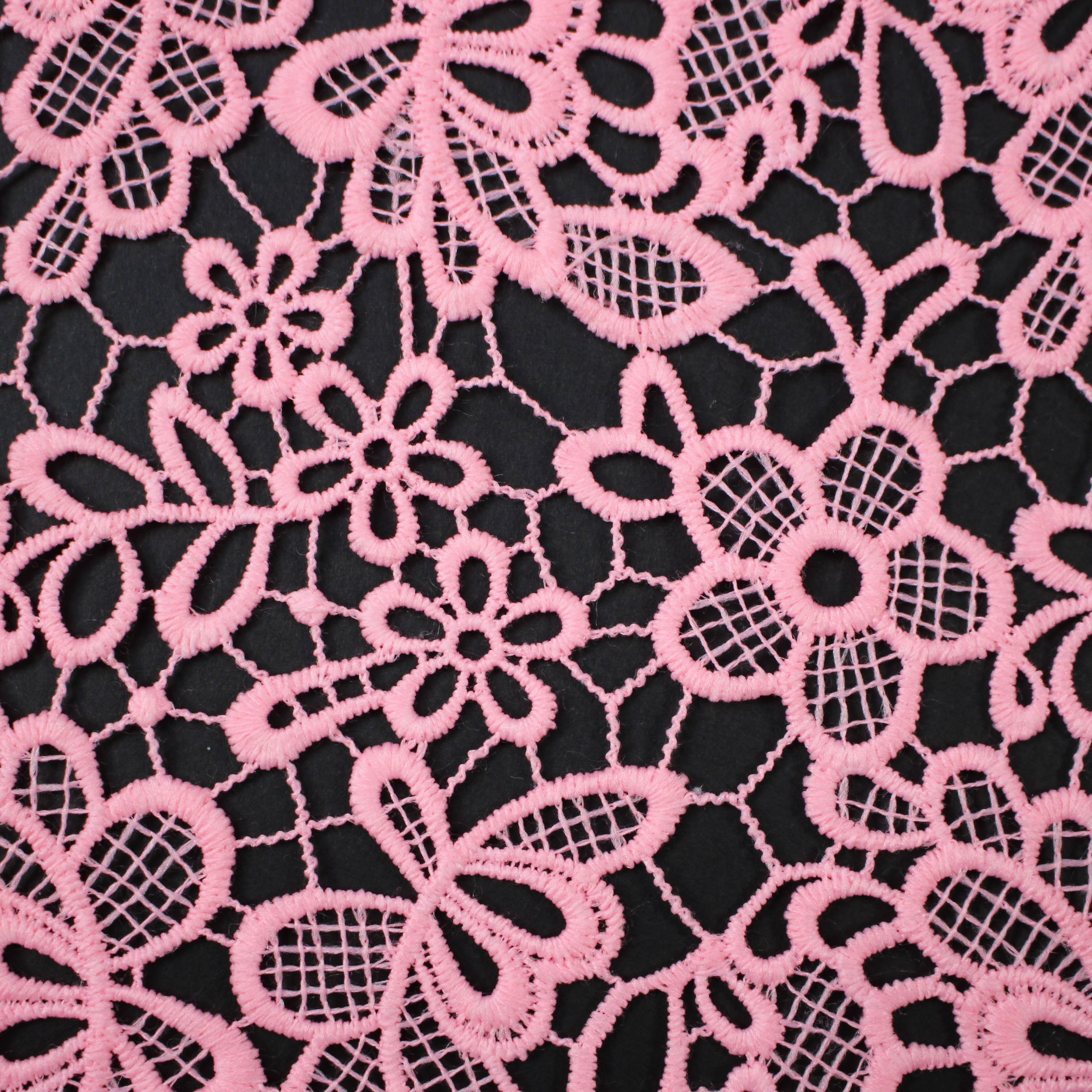 High-Quality African Cord Lace Fabric Featuring Water Soluble Leaves and Guipure Dress Lace