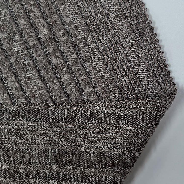 Wholesale custom softy 95%polyester 5%spandex kation irregularity coarse thick needle ribbed fabric for fashion wear