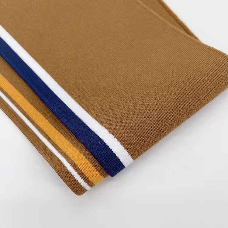 Custom Eco-friendly 97% polyester 3% spandex rib collar knit garment accessory