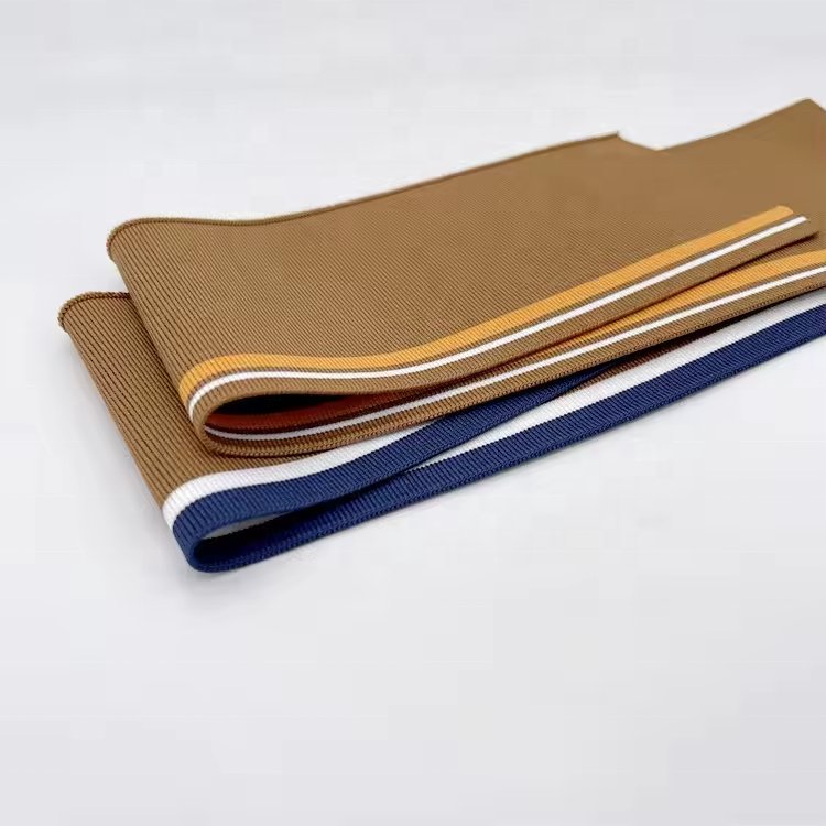 Custom Eco-friendly 97% polyester 3% spandex rib collar knit garment accessory