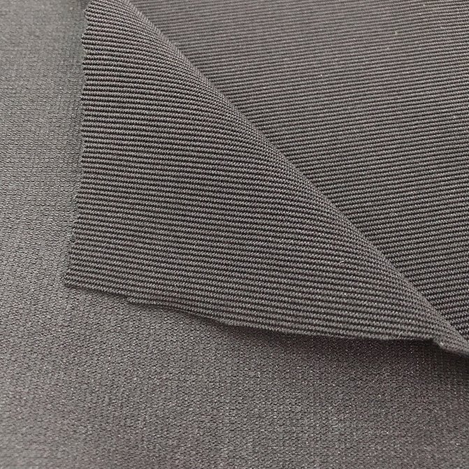 The world's best-selling polyester spandex stair fabric 260g elastic knitted pit strip fabric for gloves