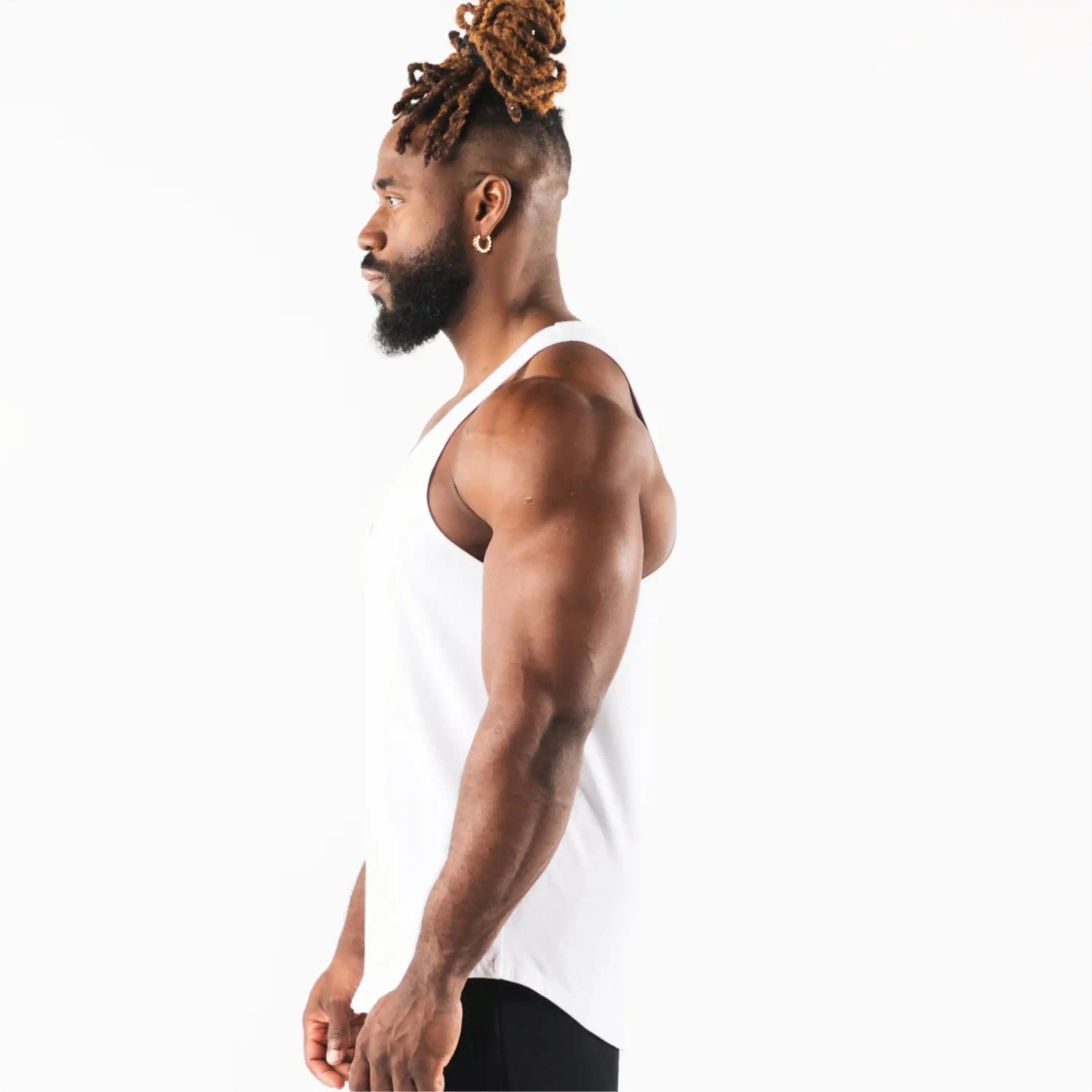 High Quality Custom Graphics Bodybuilding Fitness Muscle Workout Gym Stringer Men's Tank Tops