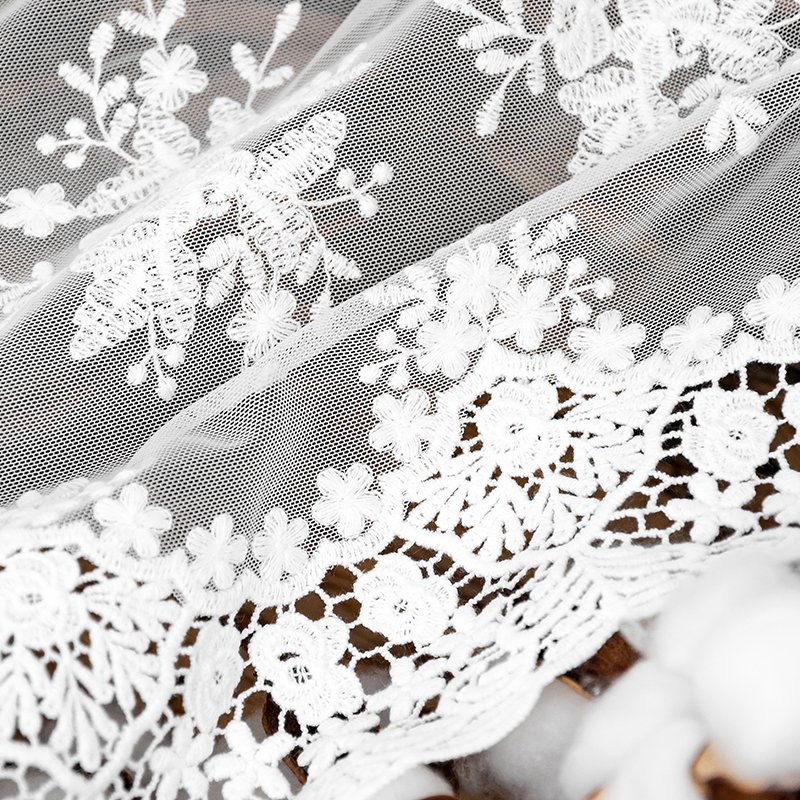 European home fabric apparel accessories home textile lace lace water-soluble mesh embroidery net fabric wholesale