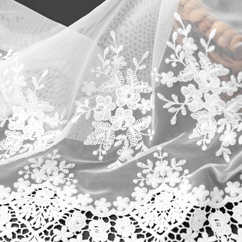 European home fabric apparel accessories home textile lace lace water-soluble mesh embroidery net fabric wholesale