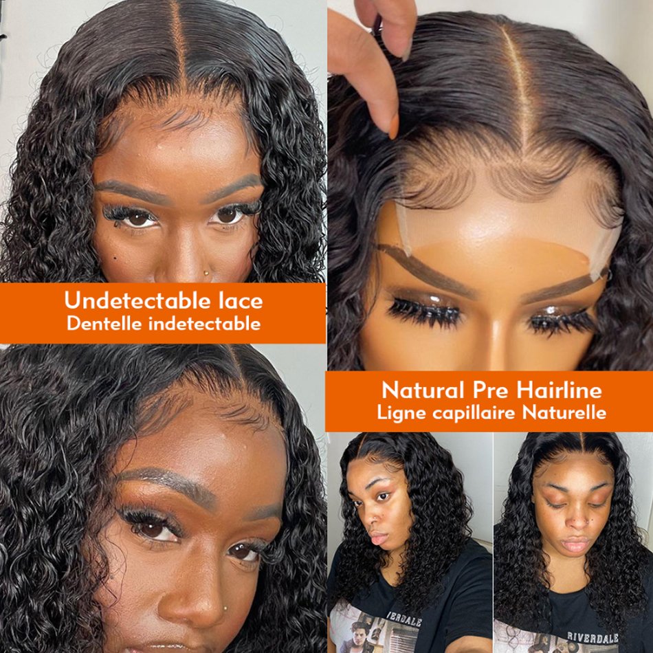Cheap Kinky Curly Short Bob Wig Raw Brazilian Human Hair Lace Front Wig For Black Women Full Hd Lace Frontal Wig Human Hair