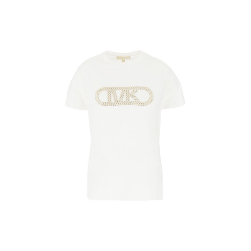 Luxury Brand Designer Item Ribbed Crew Neck Short Sleeves White Pure Cotton T Shirt