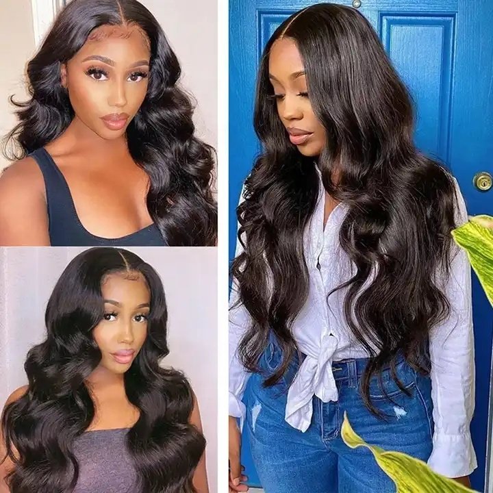 Virgin Brazilian Human Hair 13x6 Transparent Hd Lace Frontal Wigs,Remy Body Wave 360 Full Lace Front Wigs For Black Women