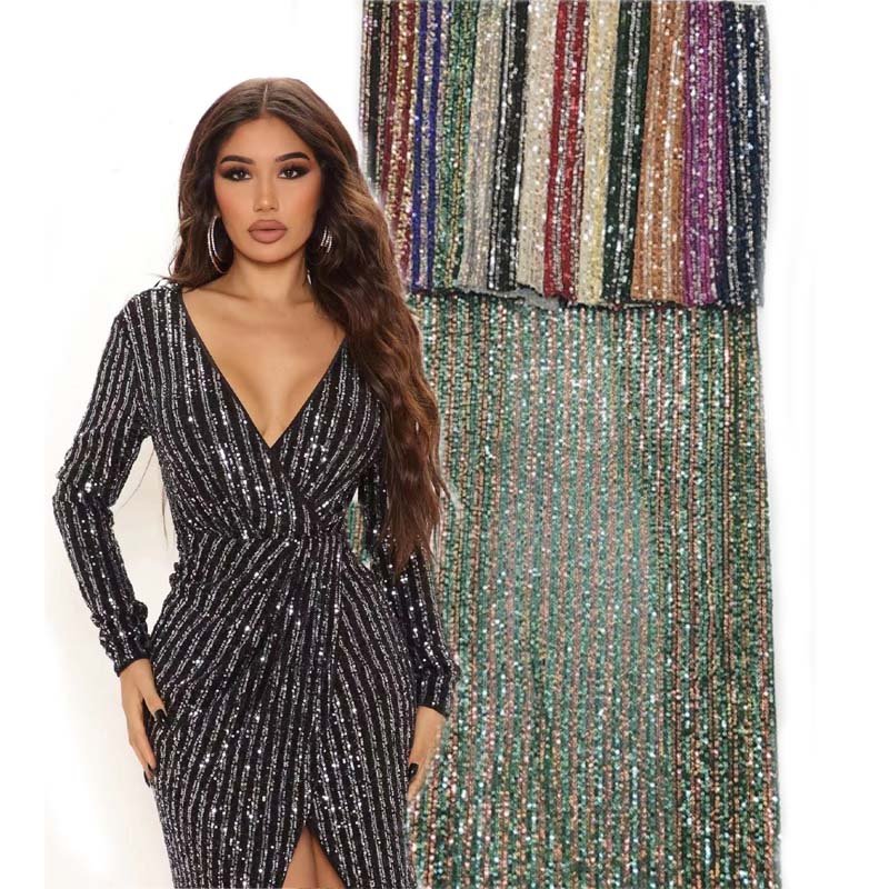 wholesale sequin textile fabric beaded net lace trim sequin embroidery velvet fabric