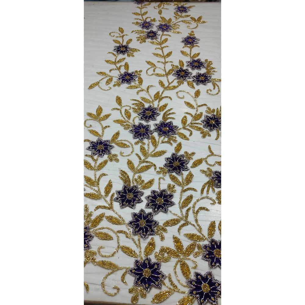 High Quality Cotton Beaded Work Embroidery Lace Fabric for Women Casual and Partywear for Weddings and Girls' Dresses