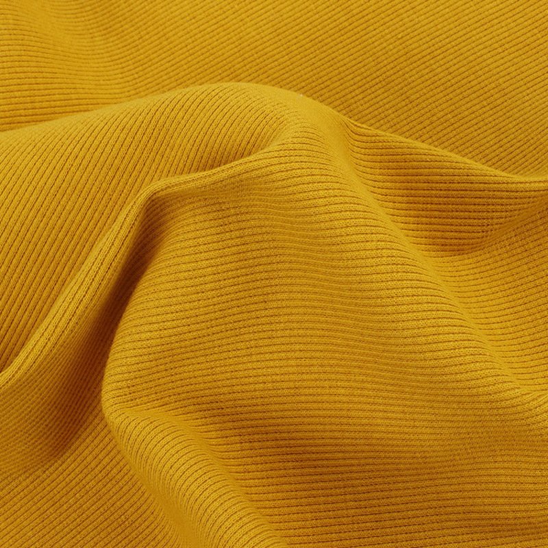 Spot 32 cotton rib fabric sweatshirt collar cuffs hem elastic 2*2 spandex threaded fabric