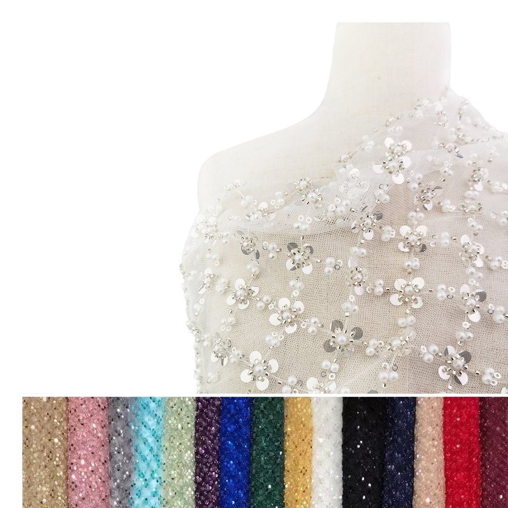 Hand Made 3D flower crystal fabrics
