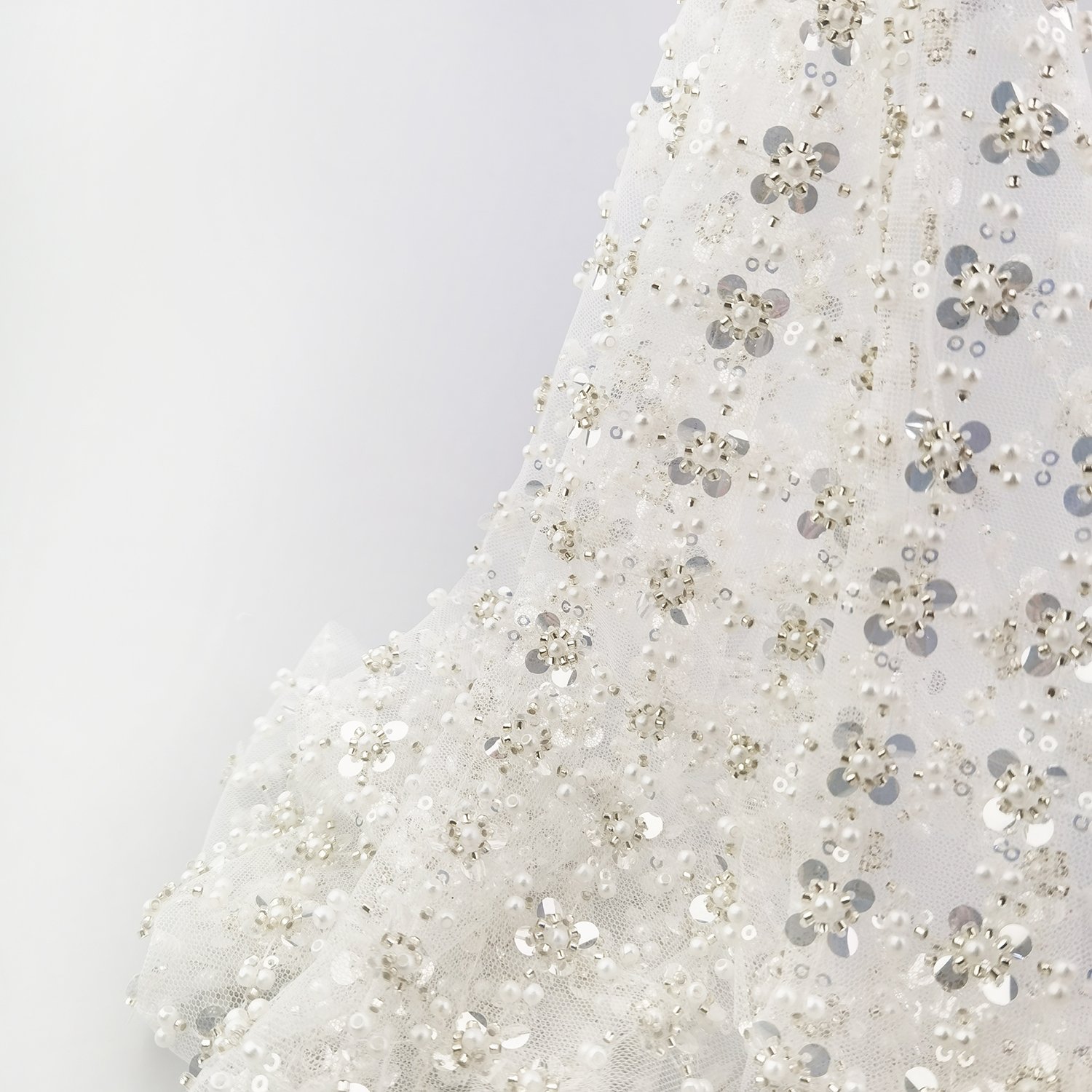 Hand Made 3D flower crystal fabrics