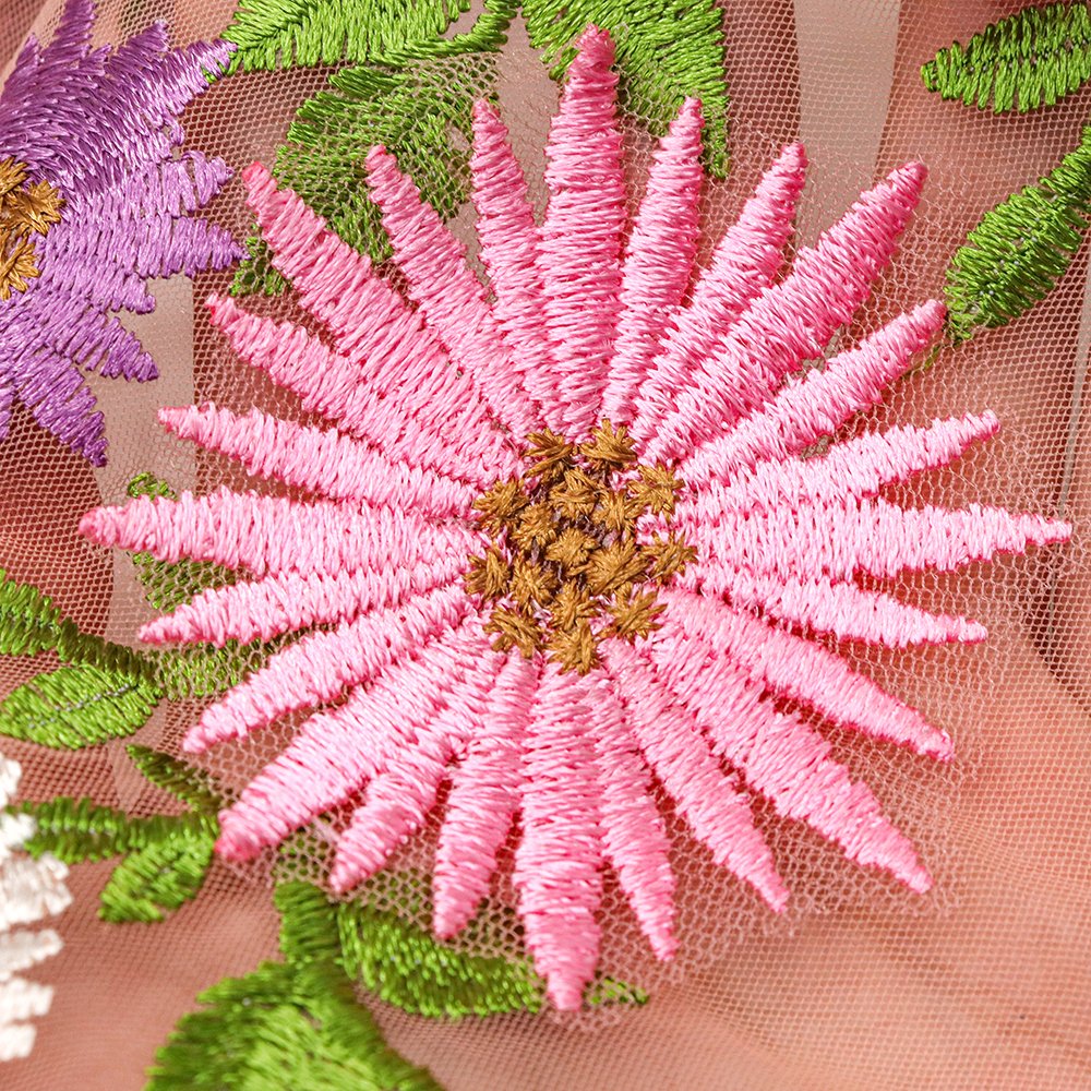 Hot Sale Lace Embroidery Fabric 100% Polyester 3d Flower Lace Fabric For Dress