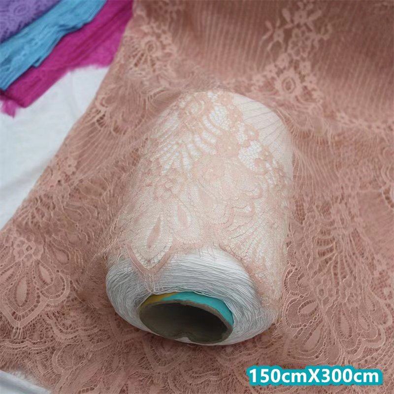High Quality clothing lingerie accessories elastic for wedding dress knitted spandex embroidery lace fabric
