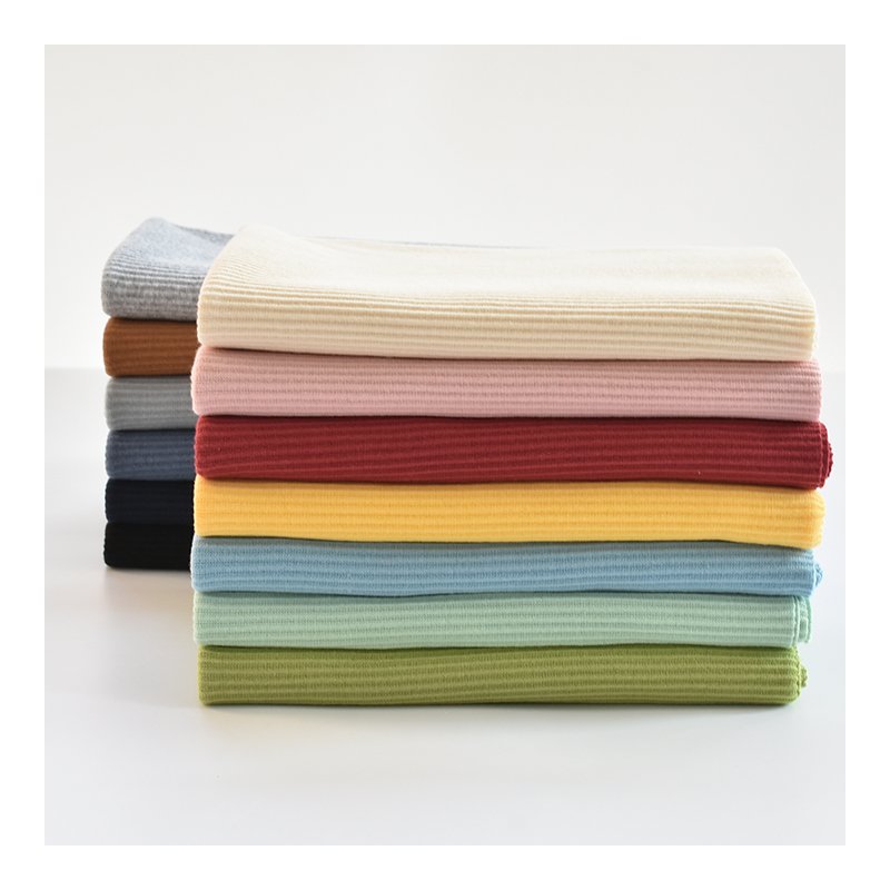 Wholesale Rib Knit Cotton Fabric High Quality Stretch Knit Fabric For Baby Clothing T-Shirt