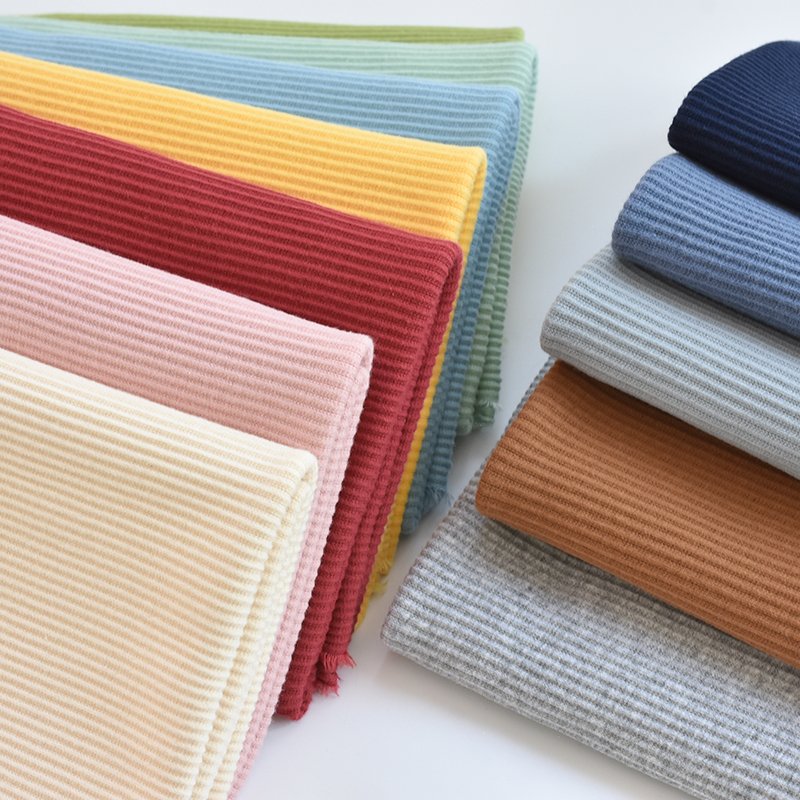 Wholesale Rib Knit Cotton Fabric High Quality Stretch Knit Fabric For Baby Clothing T-Shirt