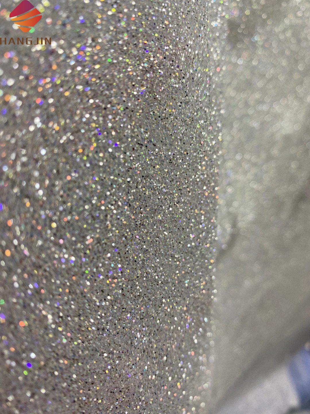 Wholesale Embroidered Tulle Lace Fabric Silver White Luxury Glued Sequin Glitter Lace Fabric For Wedding Gowns