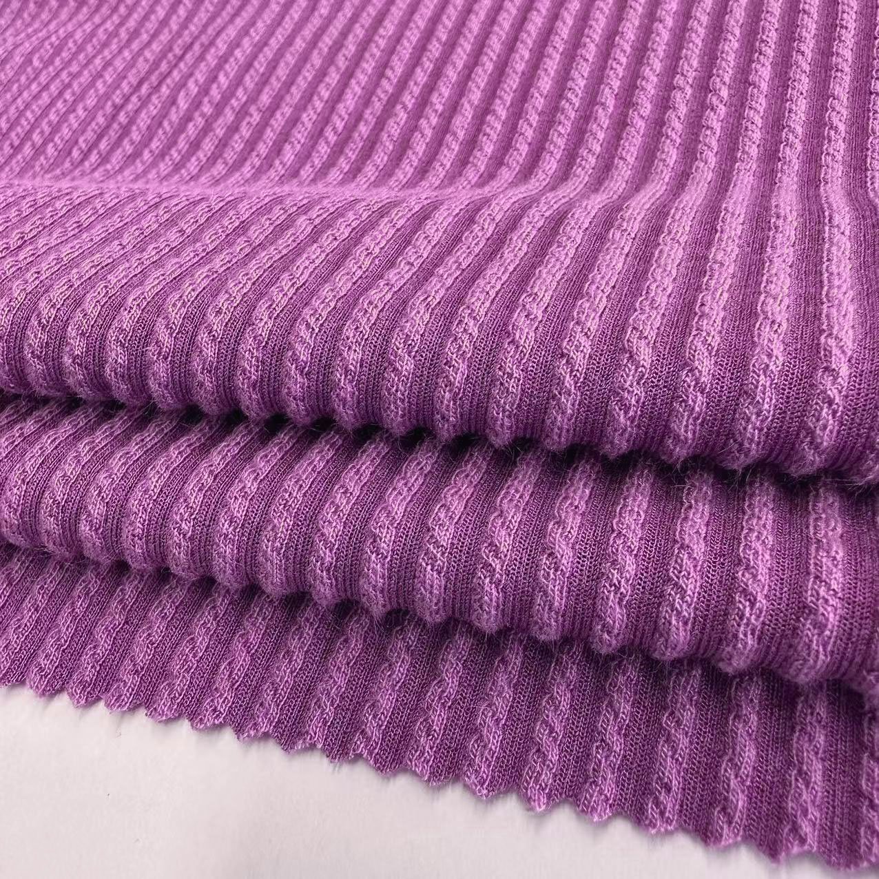 95 polyester 5 spandex Stretch ribbed stripe textured crinkled crepe Jacquard fabric for swimwear and garment