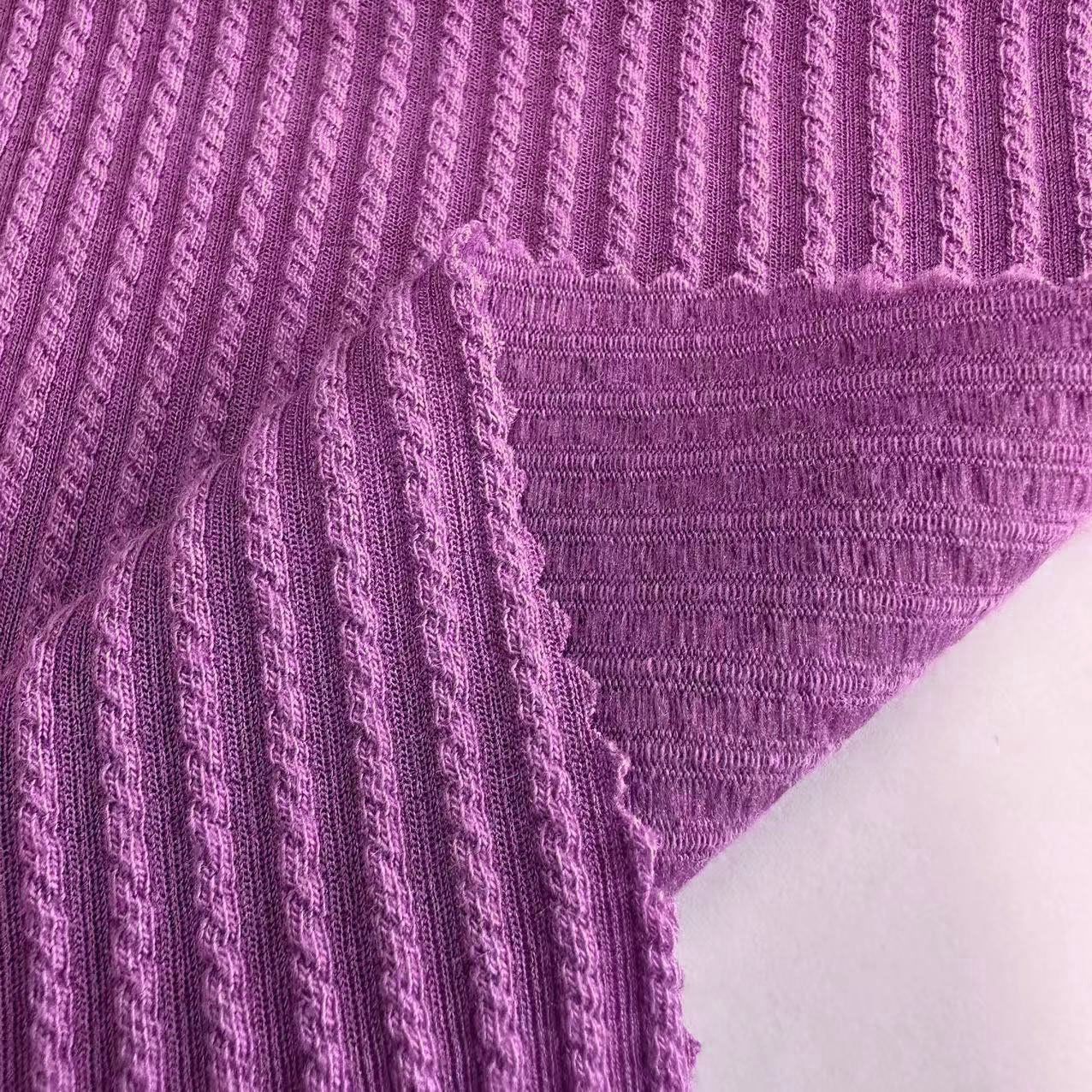 95 polyester 5 spandex Stretch ribbed stripe textured crinkled crepe Jacquard fabric for swimwear and garment